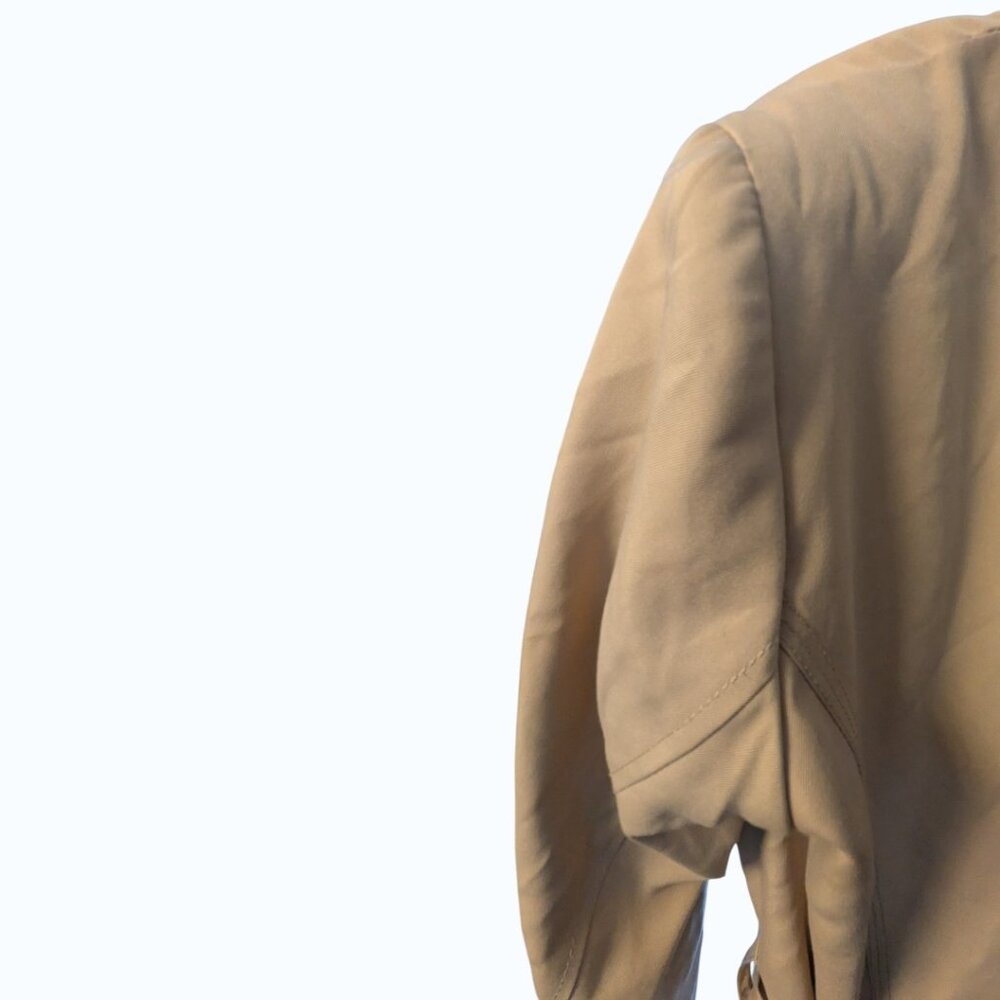 ONLY Classic Belted Short Double Breasted Trench Cost | Size L - Picture 8 of 12